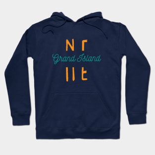 Grand Island NE City Typography Hoodie